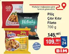 PİLİÇ ÇITIR KITIR FİLETO 700 G PİLİÇ ÇITIR KITIR FİLETO 700 G